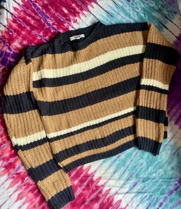 Striped Knit Pullover