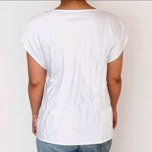 Chic White Cowl Neck Top