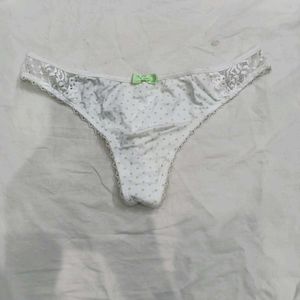 Cute Polka Dot ⭐Thong with Lace Trim
