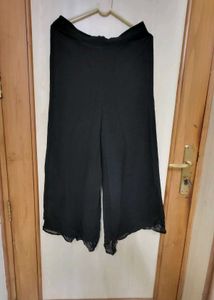 Black Dress With Plazzo And Duppata