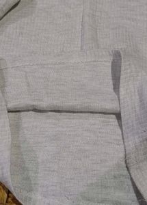 Off-white Ribbed Long Sleeve Top