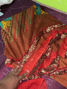 Beautiful Red &amp; Gold Saree