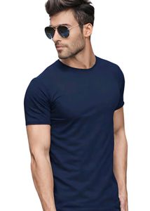 💥New Men's Premium Solid Cotton Navy Blue T-shirt
