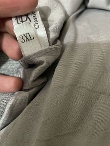 IMPORTED grey sequin pattern top