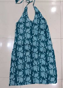 Floral halter neck short kurti