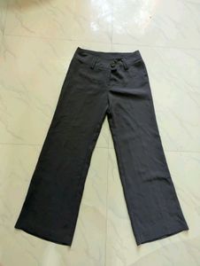 Classic Dark Grey Wide Leg Trousers