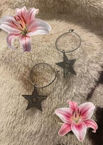 Star Hoop Earrings