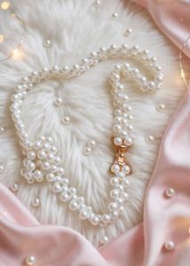 🆕 seElegant Pearl &amp; Bow Choker Necklace