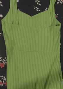 Ribbed Button-Up Midi Dress
