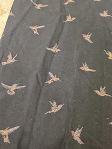 Dark black Bird Print Top