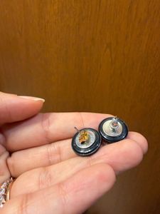 Stunning Dark Gemstone Stud Earrings
