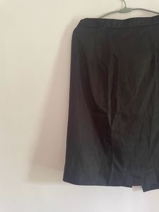Classic Black A-Line Midi Skirt