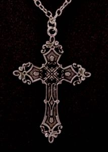 Silver Gothic Cross Pendant Necklacet ♱♱ (unisex)