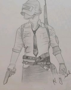 Pubg Pencil Sketch