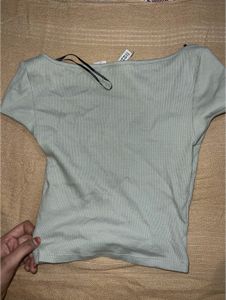 Ribbed Square Neck Crop Top