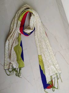 Designer Pleated Dupatta with Tassels