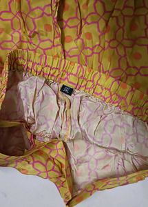 Retro Yellow Patterned Lounge Pants