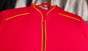 Red Jacket With Golden Chain .