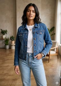 Classic Blue Denim Jacket for girls