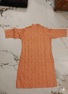 Peach Printed Kurta