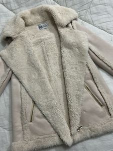 Faux Suede Shearling Jacket