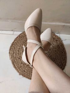 Elegant Nude Strappy Heels