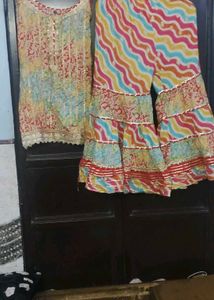 Colorful Kurta Set with Sharara