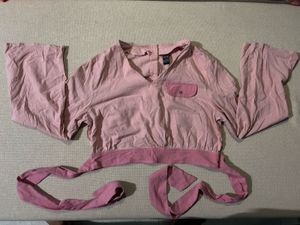 SHEIN Pink Wrap Tie Top