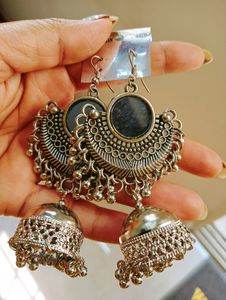 Combo New Big Oxidised Earrings