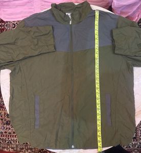 Men's Green &amp; Grey Color Block Jacket