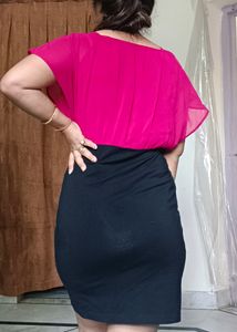 BESIVA Hot Pink &amp;Black 🖤 Contrast Dress