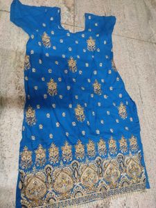 Royal Blue Embroidered Salwar Suit