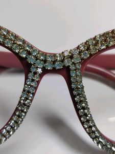 Glamorous Rhinestone Cat-Eye Glasses