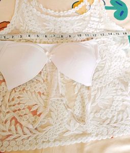 Beutiful Crochet Lace Embroidered Tank With Bralet