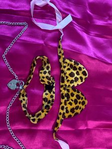 Leopard Print Lingerie Set Free Size