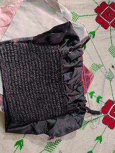 Crop Top. Party Wear Too Colour Back And Mehroom