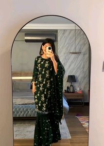 Top Plazzo and Dupatta with Heavy Embroidery Work