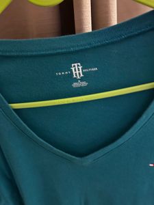 Tommy Hilfiger Teal Long Sleeve Tee