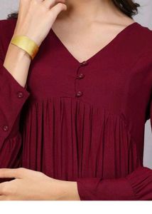 Aayu maroon Kurta embellished