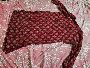 Soch Maroon Printed Kurti Great Condition