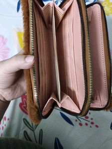 Cute Brown Faux Fur Bunny Pouch