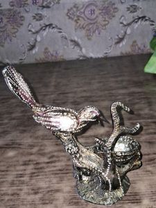 Vintage Silver Bird Figurine