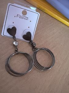 Chic Heart & Hoop Drop Earrings