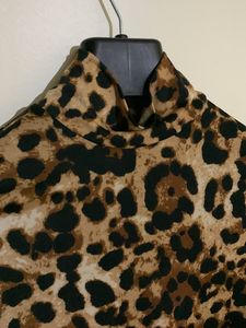 Urbanic High Neck Cheetah Print Top, New