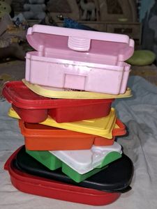 5 Tiffin Boxes Used But Looks Good Ready To Use