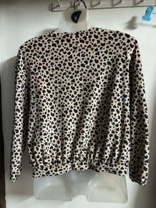 Leopard Print Long Sleeve Top