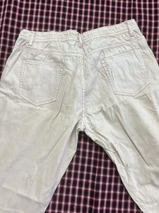Light Beige Cargo Style Jeans