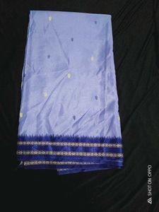 Elegant Light Blue Saree with Blu