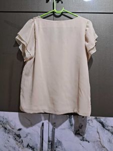 Elegant  Ruffled Blouse  Embellished Neck