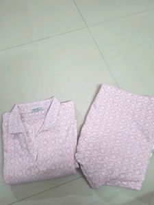 Elegant Pink Embroidered Kurta Set